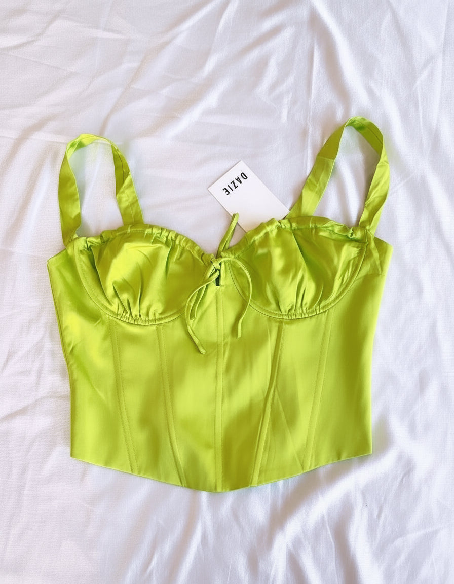 Green Satin Corset