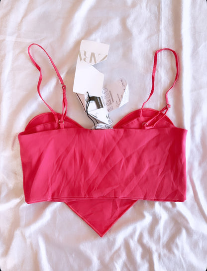 Zara Pink Heart Top
