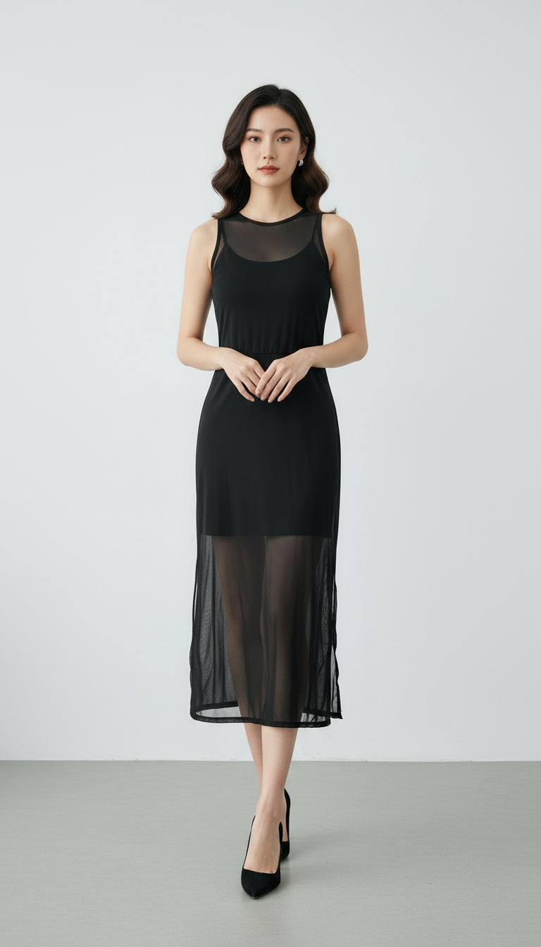 Black Sheer Dress (Cover Up)